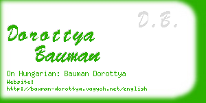 dorottya bauman business card